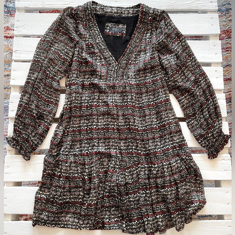 RESET BY JANE BOHO Dress - No flaws - gold thread detail - Lightweight, Lined